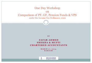 One Day Workshop on Comparison of PF, GF, Pension Funds & VPS