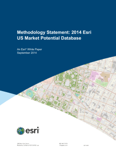 Methodology Statement: 2014 Esri US Market Potential Database
