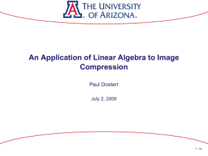 An Application of Linear Algebra to Image Compression