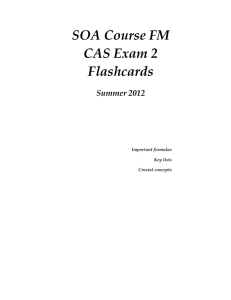 SOA Course FM CAS Exam 2 Flashcards