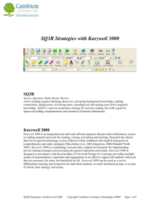 SQ3R Strategies with Kurzweil 3000