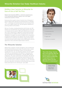 Winscribe Dictation Case Study: Healthcare Industry