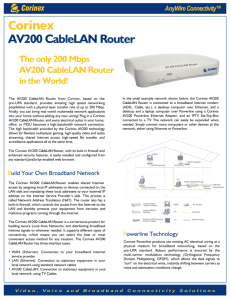 AV200 CableLAN Router
