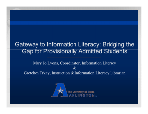 Gateway to Information Literacy