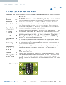 A Filter Solution for the BCM