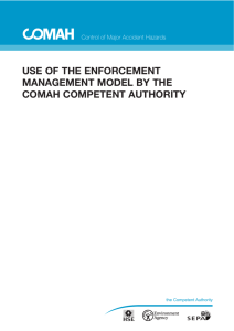 Use of The Enforcement Management Model by the COMAH