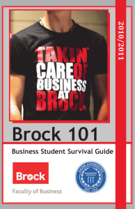 Brock 101 - Goodman School of Business