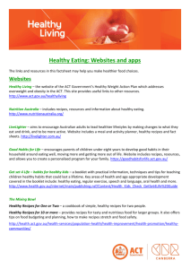Healthy Eating: Websites and apps
