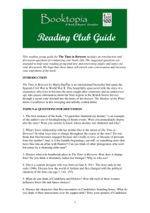 1 This reading group guide for The Time in Between