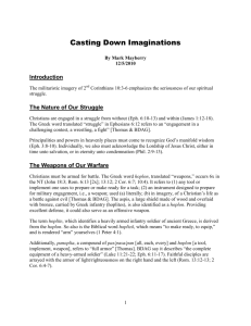 Casting Down Imaginations