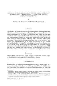 design of optimal bonus-malus systems with a frequency and a