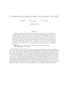 The Institutional Causes of China's Great Famine, 1959-1961