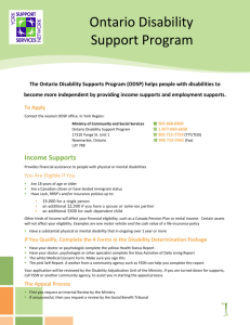 Ontario Disability Support, York
