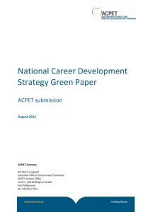 National Career Development Strategy Green Paper