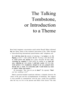 The Talking Tombstone, or Introduction to a Theme