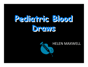 Pediatric Blood Draws