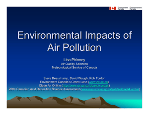 Environmental Impacts of Air Pollution