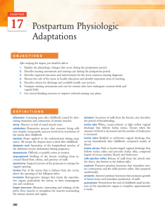 17 Postpartum Physiologic Adaptations