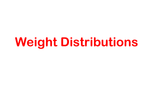 Weight Distributions