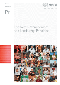 The Nestlé Management and Leadership Principles