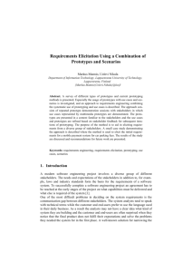 Requirements Elicitation Using a Combination of Prototypes and