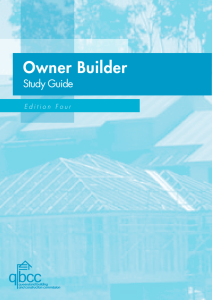 Owner Builder Study Guide - Queensland Building and Construction