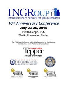 2015 INGRoup Conference Program