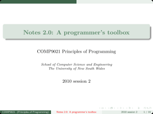 Notes 2.0: A programmer's toolbox