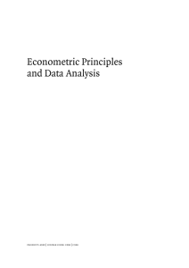 Econometric Principles and Data Analysis