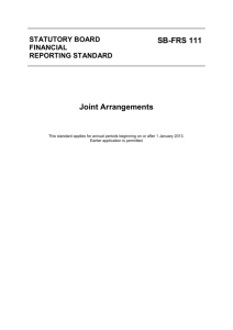 SB-FRS 111-Joint Arrangements - Accounting Standards for