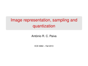 Image representation, sampling and quantization