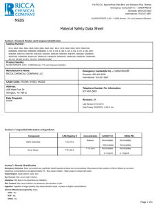 MSDS Material Safety Data Sheet