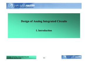Design of Analog Integrated Circuits