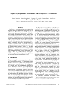 Improving MapReduce Performance in Heterogeneous