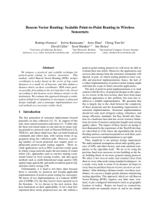 Beacon Vector Routing - Brown University Department of Computer
