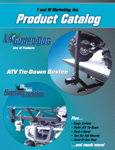 T and W Marketing, Inc. Product Catalog