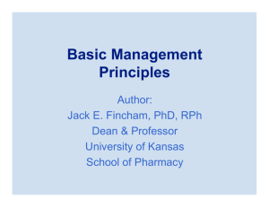 Basic Management Principles