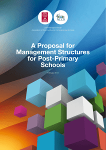 A Proposal for Management Structures for Post-Primary Schools