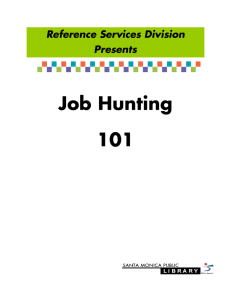 Job Hunting 101 Resources Guide