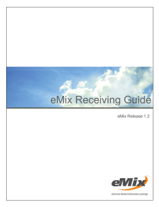 eMix Receiving Guide, Release 1.2