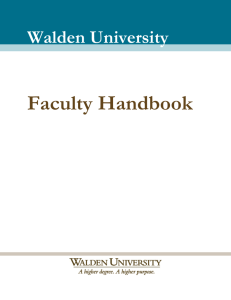 Table of Contents - Walden University