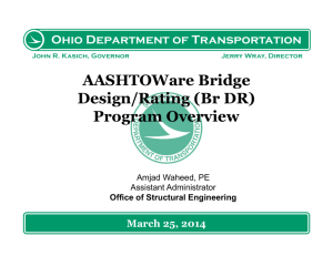 AASHTOWare Bridge Design/Rating (Br DR) Program - ABCD