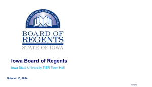 October 13, 2014 Iowa Board of Regents