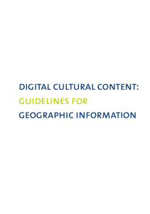 digital cultural content: guidelines for geographic information