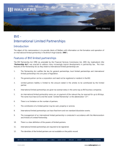(BVI) International Limited Partnerships