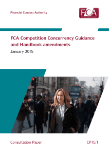 consultation CP15/1: FCA Competition concurrency guidance and