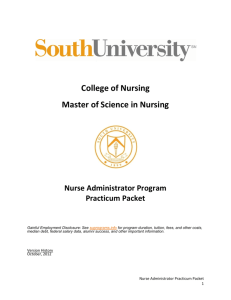 College of Nursing Master of Science in Nursing