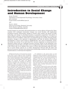 Introduction to Social Change and Human Development