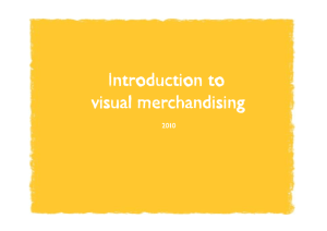 Introduction to visual merchandising