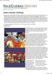 Japan's Olympic Challenge